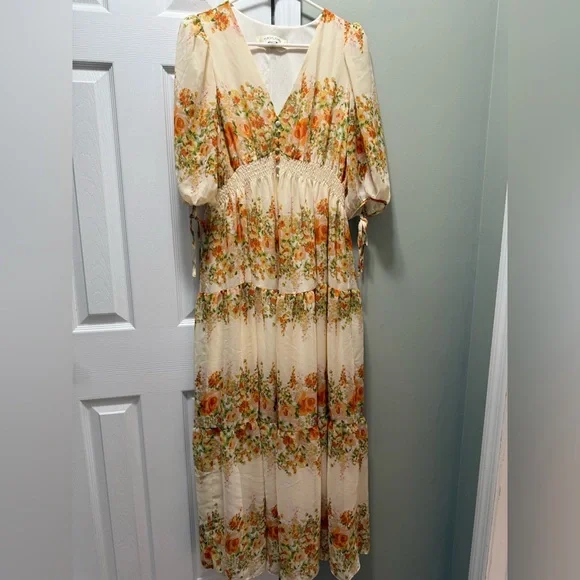 Taylor | Dresses | Floral Cream Dress By Taylor Cottagecore Summer Womens  Size 2 | Poshmark